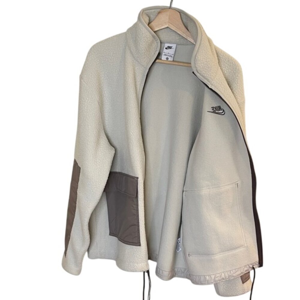 Nike Sportswear Sport Essentials Sherpa Fleece Full-Zip Jacket size M - Picture 5 of 6